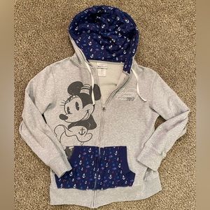 Disney Women's Gray Minnie Mouse Hoodie